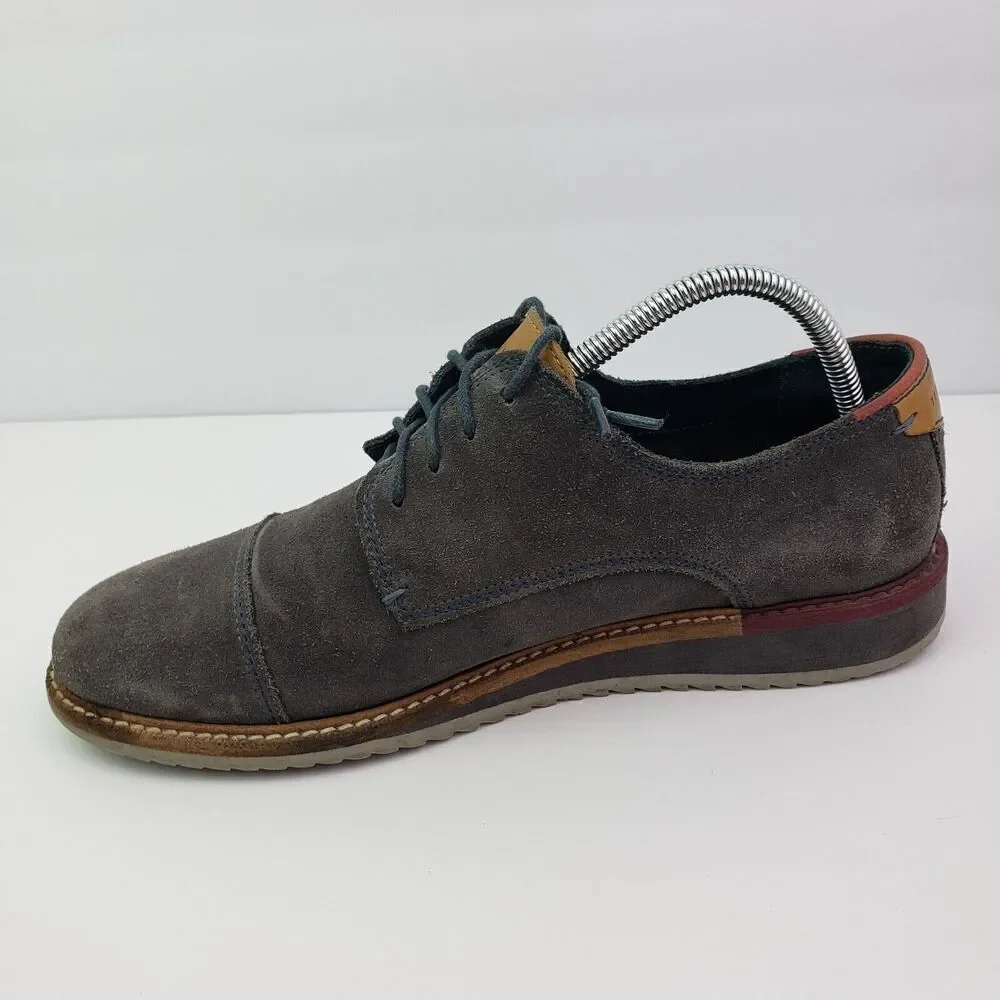 Ted Baker London Gliyne Mens Size 9 Gray Suede Formal Dress Oxford Shoes